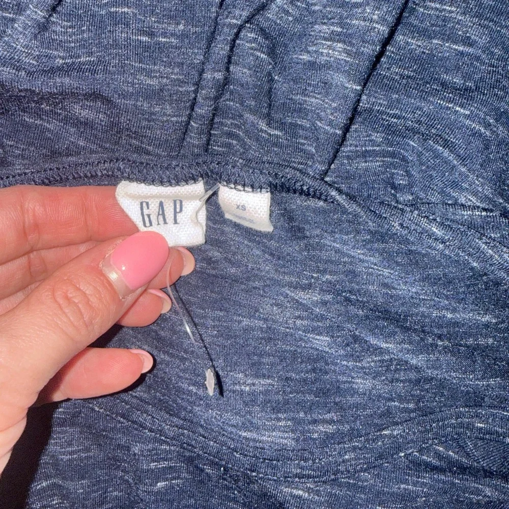GAP Heathered Blue Midi Dress with tie - Picture 4 of 5